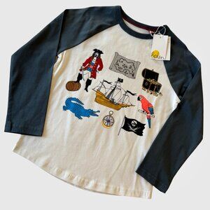 NWT Boys Mini Boden Pirate T-Shirt, Size 6-7
